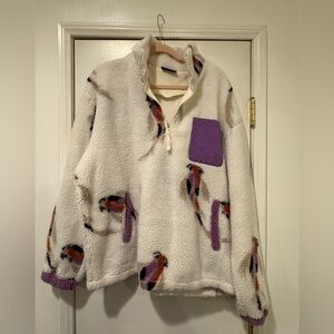 Taylor Swift Koi Fish Quarter Zip Sherpa Pullover (Speak Now)